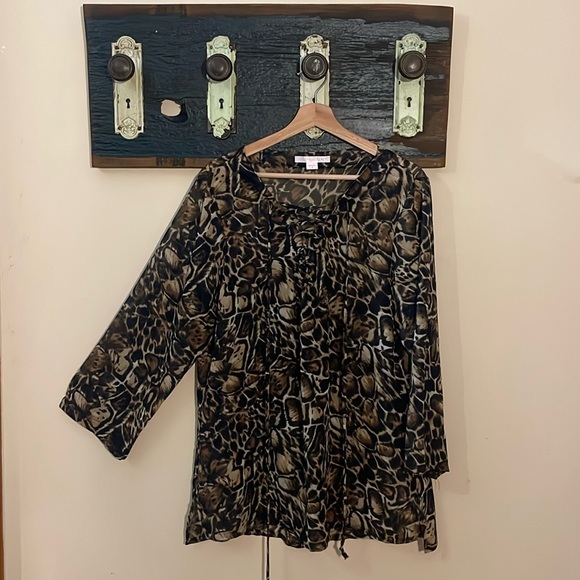 Victoria’s Secret Sheer Animal Print Swimsuit Coverup Blouse Size Small - Picture 2 of 15